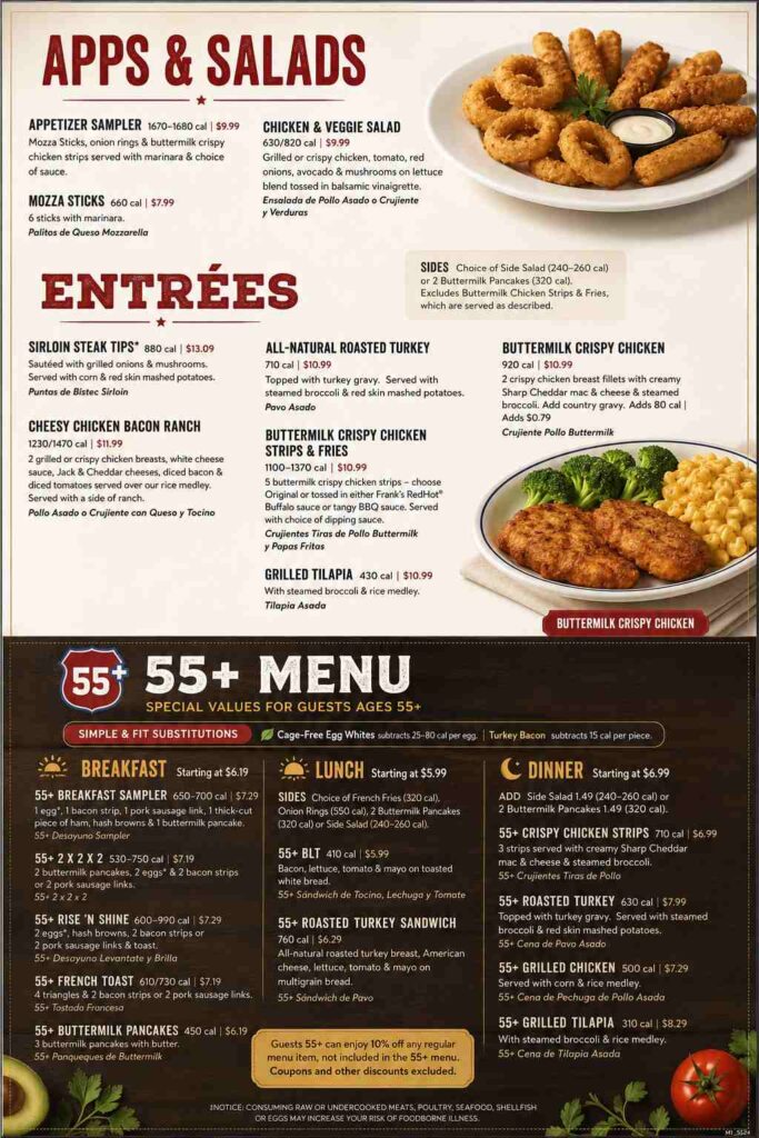 IHOP Menu Board