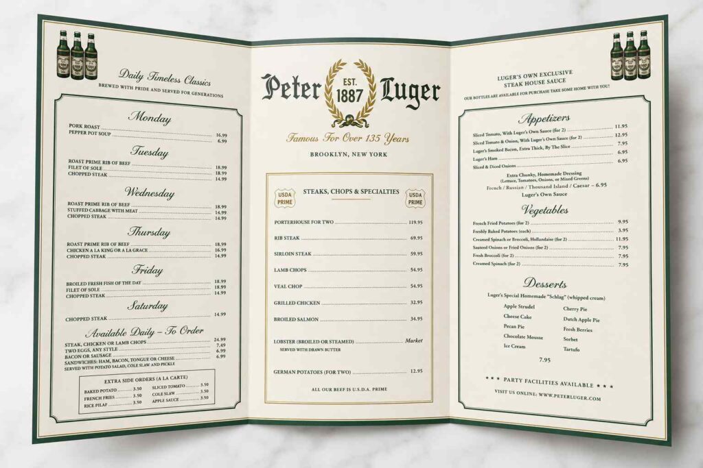 The Grand Dining Menu