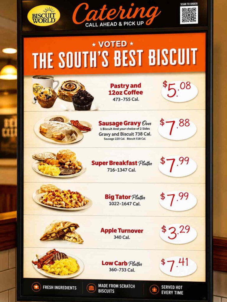 Tudor Biscuit World Menu Board