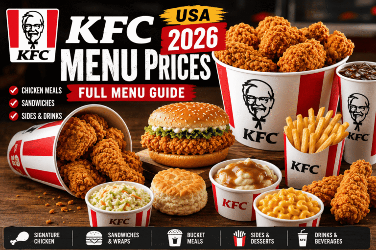 KFC menu prices 2026