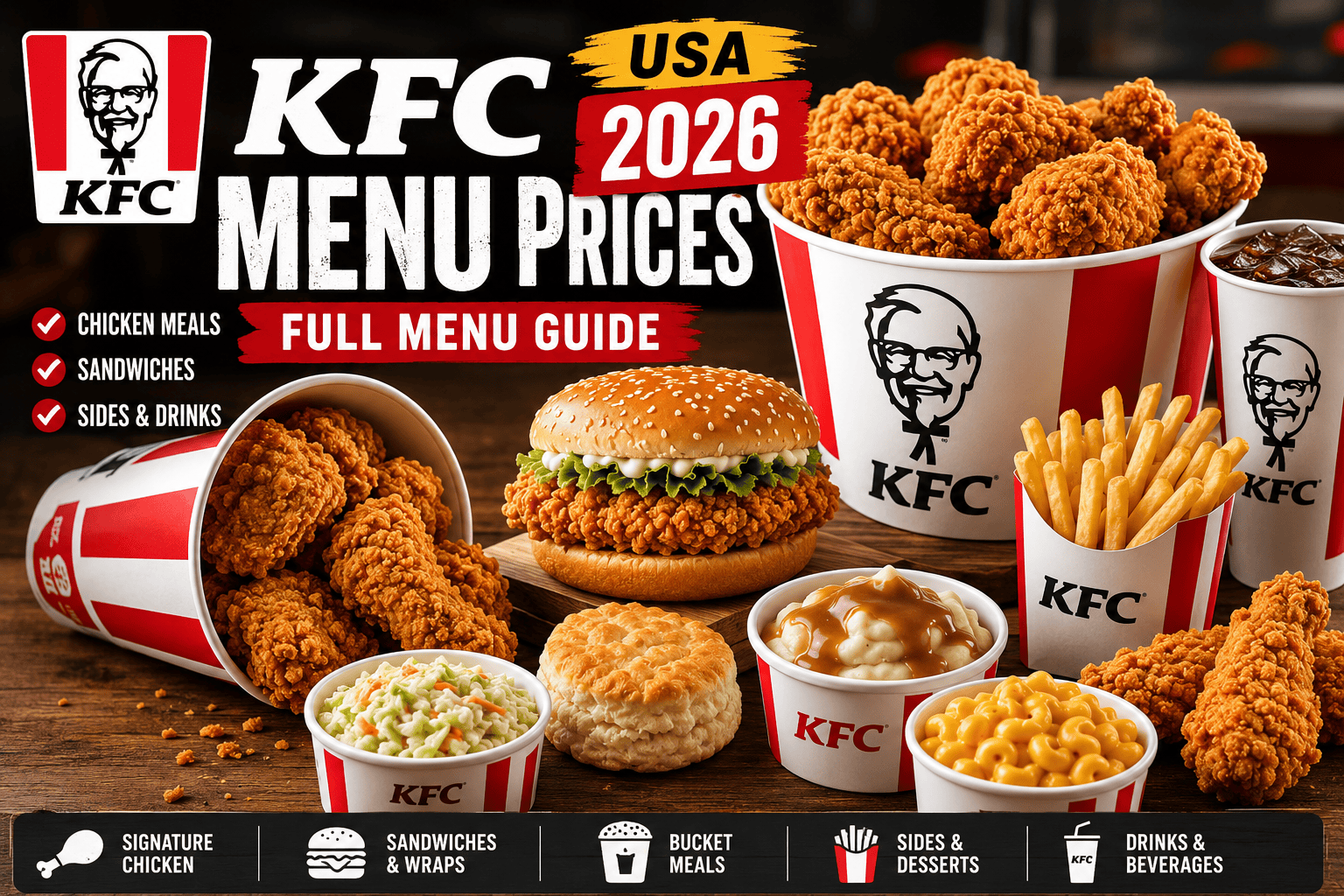 KFC menu prices 2026