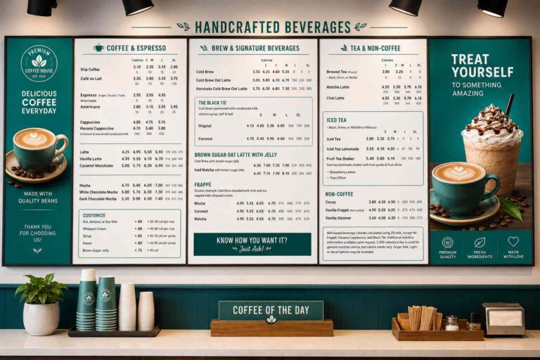 Modern Coffee Shop Menu Board