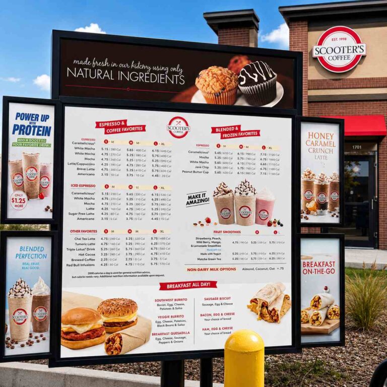 Scooter's Coffee Menu & Breakfast Favorites