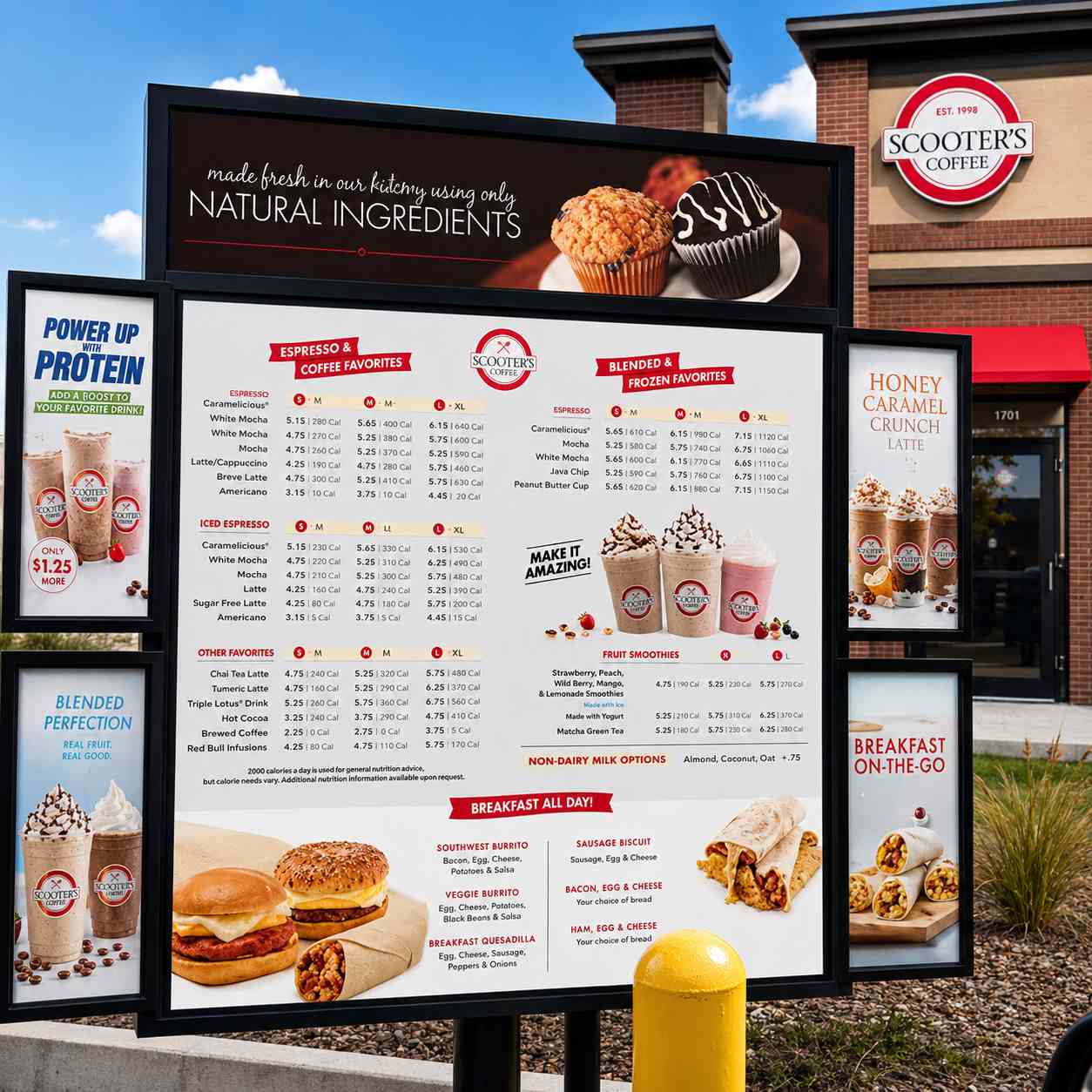Scooter's Coffee Menu & Breakfast Favorites