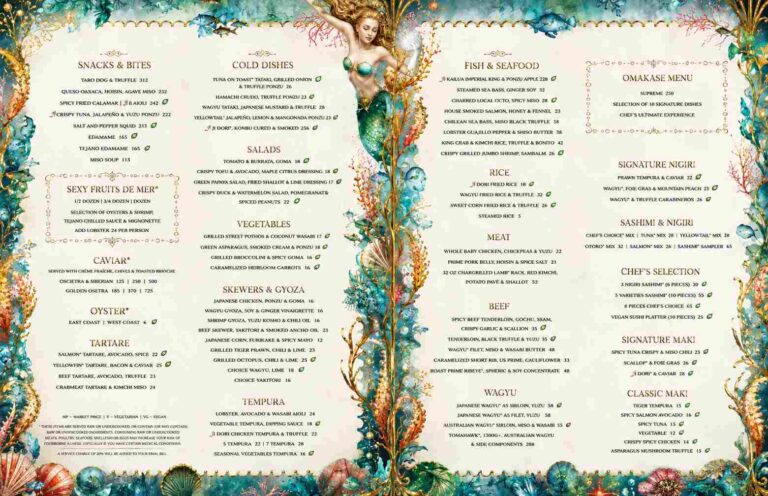 Sexy Fish Miami Menu Prices