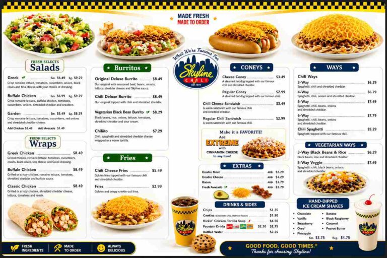Skyline Chili Menu with Prices
