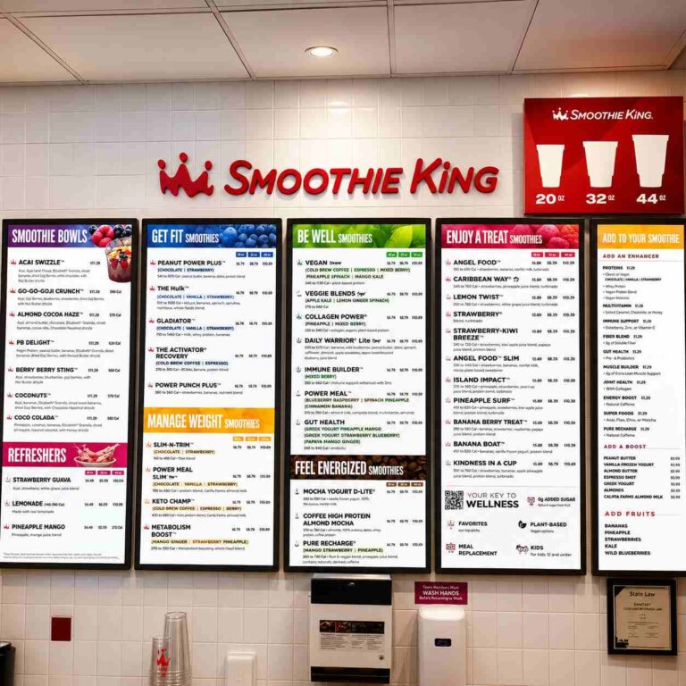 Smoothie King Menu Prices