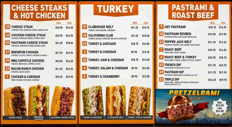 TOGO'S Menu Prices 2026