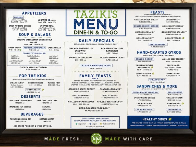 Tazikis Menu