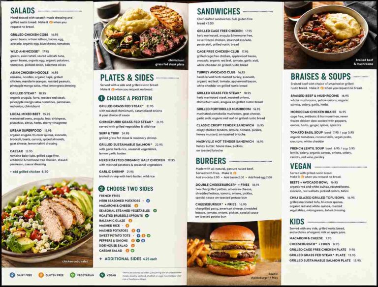 Urban Plates Menu