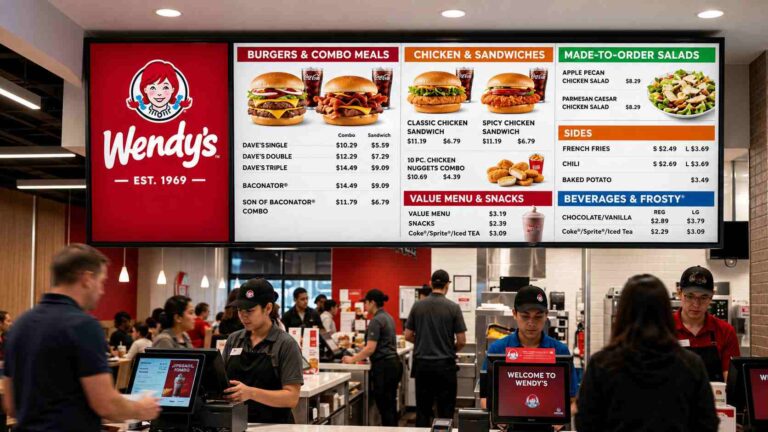 Wendy's Digital Menu Board