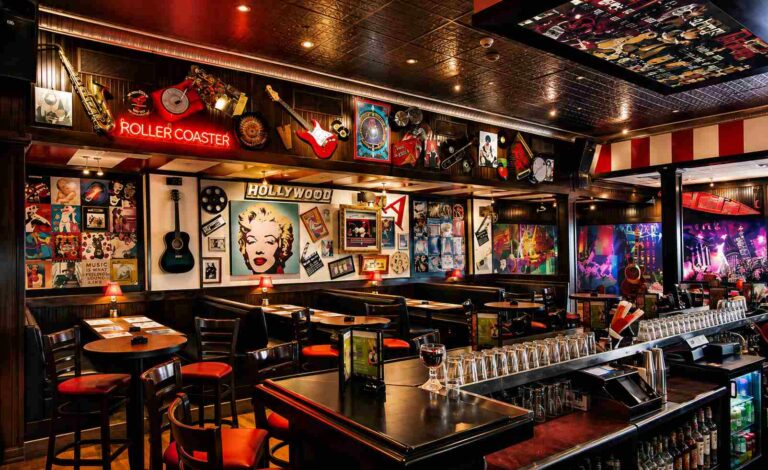Roller Coaster-Themed Restaurant & Bar Interior
